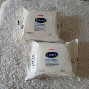 2 Cetaphil Gentle Makeup Removing Wipes, 25 towelettes Sensitive Skin Ultrasoft